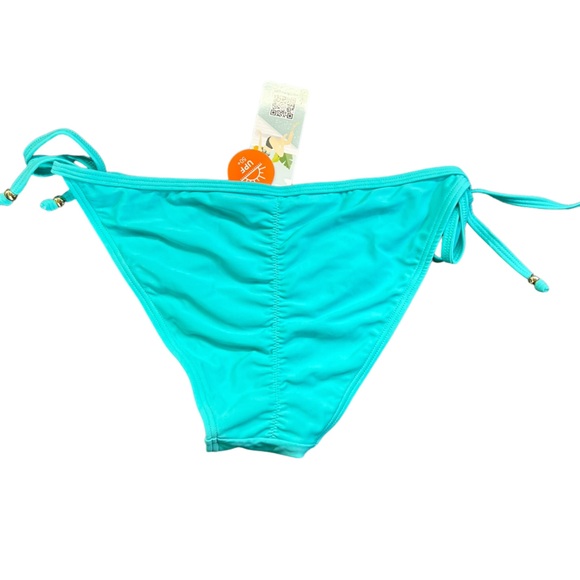 MY CHARMO side tie bikini bottoms w gold hardware UPF 50+ size S NWT - Picture 7 of 7